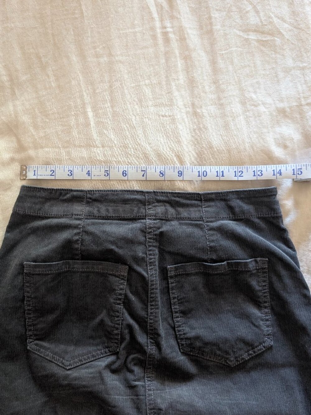 LOFT Corduroy Button Front Midi Pocket Skirt sz2 - Picture 10 of 14
